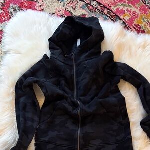 Lululemon Athletica Black Camo Zip Hoodie
